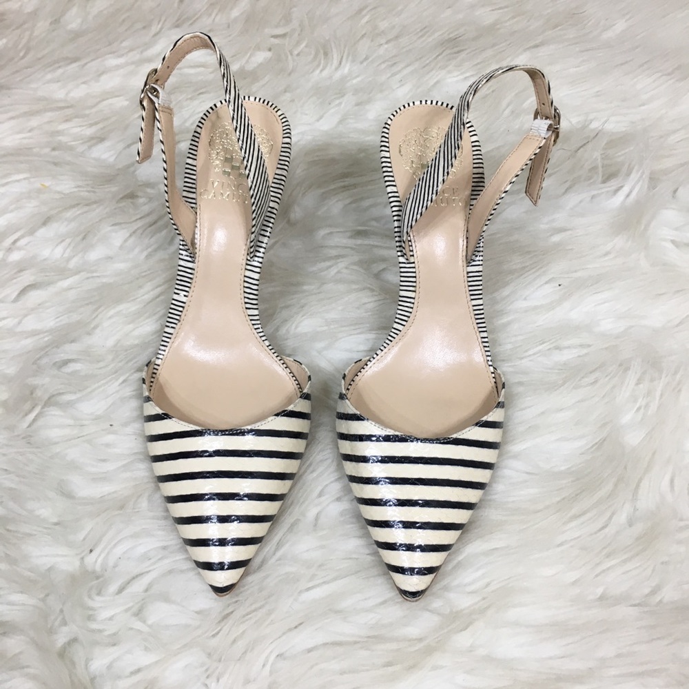 Vince Camuto Barlowe Leather Striped Pumps